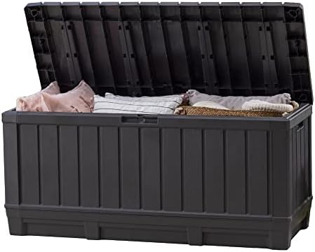 Keter Kentwood 92 Gal Outdoor Storage Box for Patio and Pool Accessories by Unknown