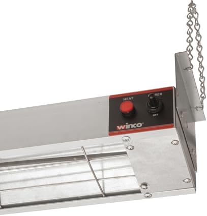 Winco 60" Silver Food Heat Lamp Strip Heater with Undermount Brackets - Image 5