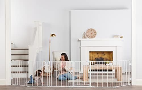 Regalo Safety 51.5"-144" Metal 2-in-1 Super Wide Baby Gate & Play Yard by Regalo