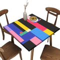 Table Cloth for Card Table, Modern Geometric Pattern Printed on Oilproof Fitted Table Cover Square, Great for Picnics BBQs Daily Meals, Fit for 60" x 60" Square Tables by JRBSZMI2