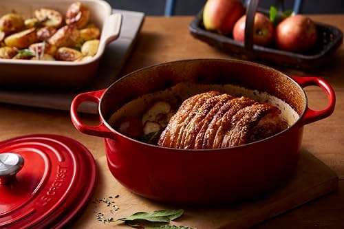 Le Creuset Enameled Cast Iron Signature Oval Dutch Oven, 9.5 qt., Cerise - Image 6