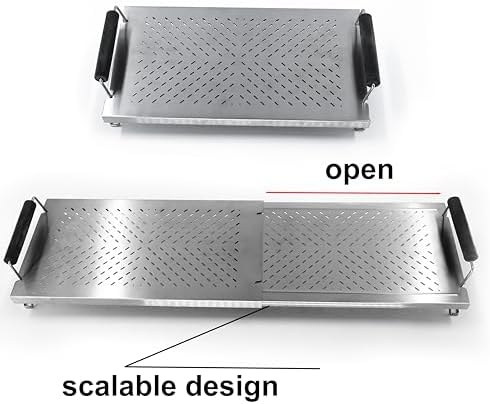 Adjustable Grill Warming Rack for Blackstone 17 22 28 36 Inch Grill, Stainless Steel Grill Warming Rack for Weber Charbroil Camp Chef and Most Tabletop Flattop Grill Accessories - Image 4
