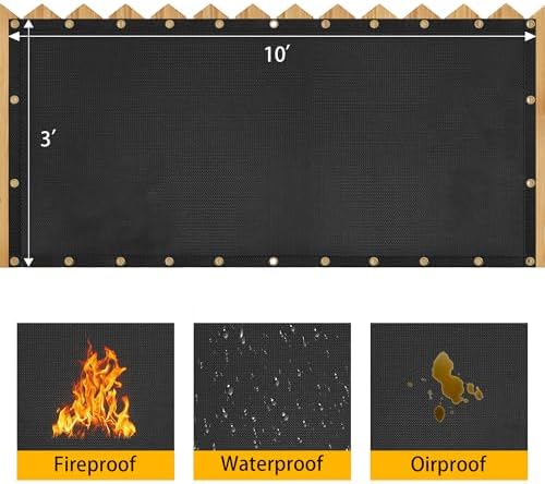 3' X10' Grill Heat Shield for Deck Railing, Fireproof Heat Shield for Grill - Image 3