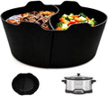 Magikichen Silicone Crock pot Liners,Slow Cooker Liners, 4 Quart Oval Reusable Crock pot Divider Insert,BPA-Free, Dishwasher Safe by Magikichen