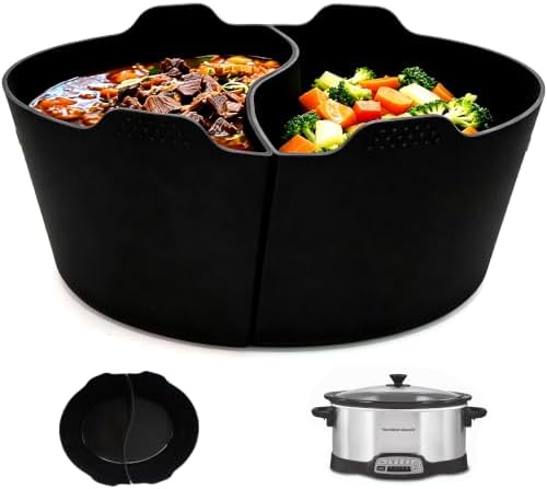 Magikichen Silicone Crock pot Liners,Slow Cooker Liners, 4 Quart Oval Reusable Crock pot Divider Insert,BPA-Free, Dishwasher Safe by Magikichen