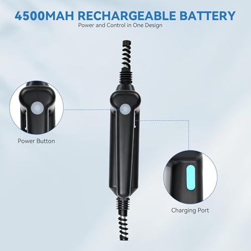 Portable Misting Cooling System Kit with 10M Hose, 4500mAh Rechargeable Pump and 8 Mist Nozzles, Outdoor Misting System for Patio, Garden, Backyard, Camping, Beach, Golf Cart and Animal Shelter - Image 4