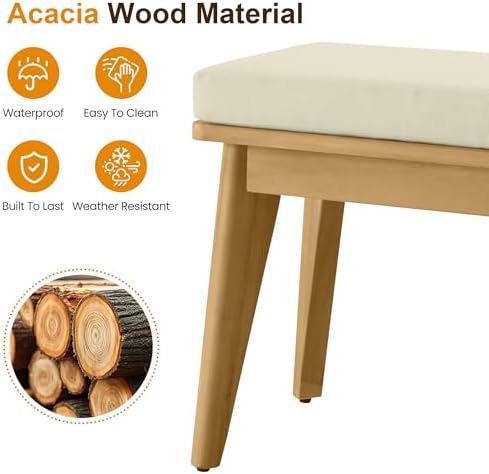 FansaFurn 3-Piece Acacia Patio Table and Chairs Set for All-Weather - Image 5