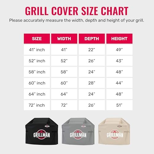 Grillman Waterproof BBQ Grill Cover for Outdoor Grills, 60 Inch, Tan - Image 6