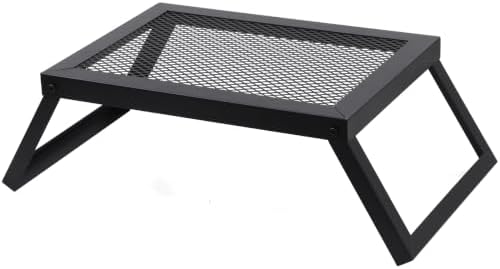 REDCAMP Folding Campfire Grill Grate, Portable Heavy Duty Steel Grate, Fire Pit Grill Grate for Outdoor Camping Cooking BBQ by REDCAMP
