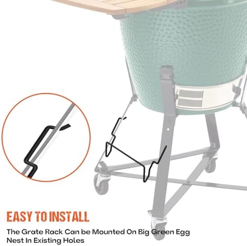 onlyfire Grill Grate Rack Fits for Large Medium Big Green Egg Ceramic Grill - Image 3