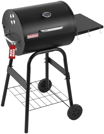 Barrel Charcoal Grill, 388 Sq. In. Outdoor BBQ Grill by RYHOFOUD
