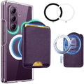 for Magnetic Wallet for Samsung & iPhone | Holds 3 Cards, Cherry by Unknown