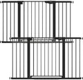Cumbor 2 Pack 30-54" Baby Gate for Stairs, Auto Close Dog Gate Indoor Black by Cumbor