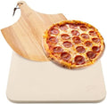 Hans Grill Rectangular Pizza Stone with Peel, 15 x 12 Inch Cordierite Stone by HansGrill