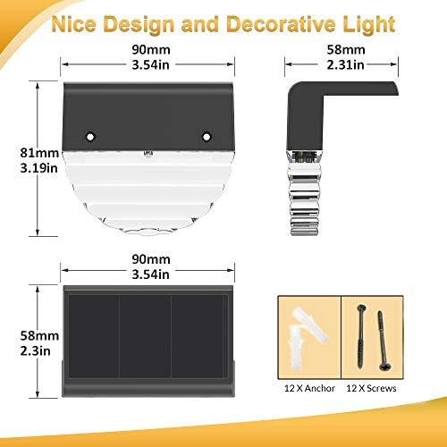 Melunar Solar Deck Lights, 6 Pack Waterproof LED Solar Step Light Outdoor, Fence Lights Solar Powered for Outside, Garden, Patio, Stairs,Yard,10 Lumens, Warm White/Color Changing Lighting - Image 6