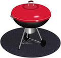 Round Under Grill Splatter Mat, Fireproof Heat Resistant BBQ Gas Grill Garage Cabinet Protective Floor Mat Rug for Outdoor Backyard Deck Patio 27’’x27’’/36’’x36’’ (27‘’x27‘’) by BOOFIRE