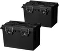 Sheffield 12773 XL Storage Bins With Lids, 2-Pack Stackable Storage Bins, Made in USA, Lockable and Water-Resistant Containers with Lids, Plastic Containers for Home, Classroom, and Dorm by Sheffield