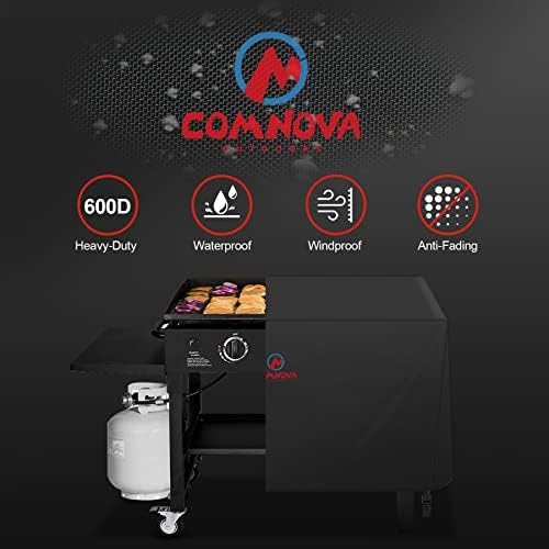 Comnova Griddle Cover for Blackstone Griddle 28 Inch - 600D Flat Top Griddle Cover for Blackstone 28" Single Shelf Griddle Heavy Duty Waterproof, Outdoor Cover for Black stone 1517, Tailgater and More - Image 4