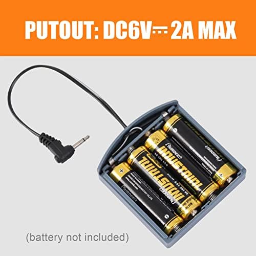 External Power Supply Box with 2.5mm and 3.5mm Jack for Some Safe Box with External Battery Supply, 4 AA Battery Holder with Wires, 6V Backup Power Source for The Safe Box - Image 4