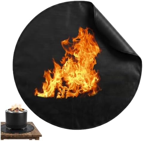 SheeChung Tabletop Fire Pit Mat Round 20" for Solo Stove Mesa XL,Fireproof by SheeChung