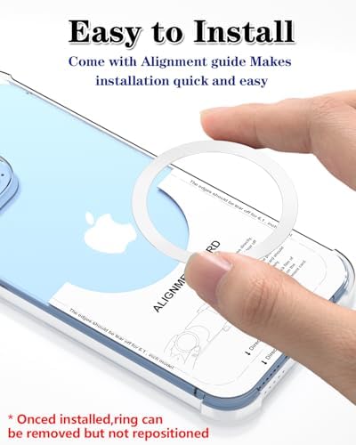 KALAPOP Metal Rings 10PCS,Ultra-Thin(0.4mm) for MagSafe Sticker,Magnetic Adapter,Phone Cases&Wireless Charger,Compatible with iPhone 17/Air/16/15/14/13,Galaxy S24/S23/S22/Kindle(White 10PCS) - Image 2