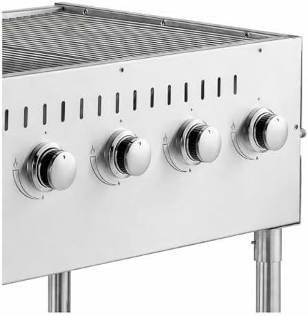 Commercial Stainless Steel Outdoor Liquid Propane Grill, 72" Cooking Surface, 10 Burners, 160,000 BTU, for Restaurant Patio, Resort, Catering, Outdoor Kitchen, Hotel - Image 3