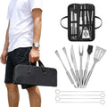 9-Piece BBQ Grill Tool Set, Stainless Steel with Storage Bag by Unknown