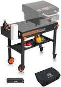 Grill Table with Cover For Blackstone Griddle 22 and 17 Inch by GriddleAccessories