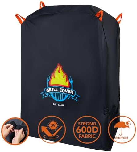 Vivicreate Waterproof BBQ Grill Cover 32 Inch Heavy Duty 420D Fabric Outdoor Barbecue Cover Weatherproof UV Protection Windproof Fits Weber Char-Broil Nexgrill Traeger Smoker Parrilla - Image 2