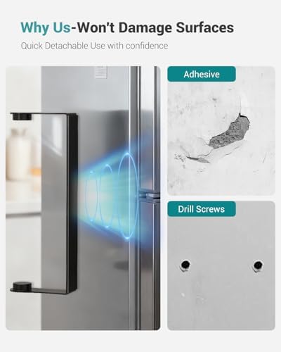 Paroto Magnetic Paper Towel Holder for Fridge, No Drilling, Black - Image 4