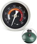 3.3” Large Thermometer Replacement for Big Green Egg Grill, Accurate Temp Gauge Probe w/Recalibrated Function, Waterproof Temperature Gauge for BGE Accessories, SUS304 Stainless Steel Dome Thermostat by WEMEIKIT