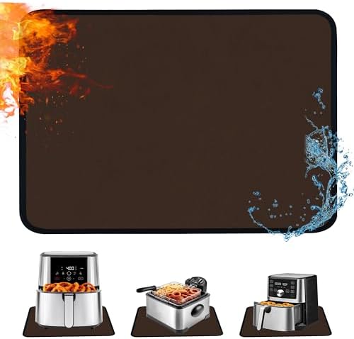 TOHONFOO Heat Resistant Mats for Countertop & Air Fryer, 18x15 in, Coffee by TOHONFOO