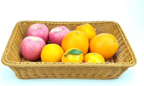 Teng Lang 10 pack15.8 Fruit Baskets Wicker Bread Basket, Woven Tabletop Food Fruit Vegetables Serving, Restaurant Serving Basket - Image 7
