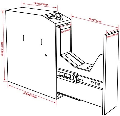Biometric Slider Handgun Gun Safe for Nightstand, Desk, Bed Side, Truck - Image 4