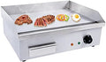 Commercial Electric Griddle, 3000w Stainless Steel Teppanyaki Grill Indoor Outdoor, Countertop Flat Top BBQ Plate with Thermostatic Control by TBVECHI