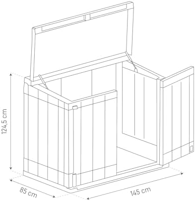 Toomax Outdoor Storage Shed - XL Water Resistant - 1270L - Plastic - Image 7