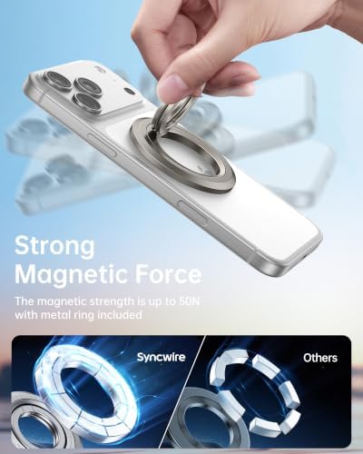 SYNCWIRE Magnetic Phone Ring Holder, for MagSafe Phone Grip Stand Kickstand - Image 6