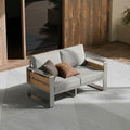 ZANDOR Aluminum Outdoor Patio Furniture-1 Pcs Loveseat,Sliver by ZANDOR%7CGoodtimesstartoutside
