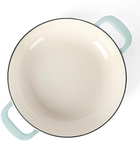 Martha Stewart Gatwick 3.5-Quart Enameled Cast Iron Dutch Oven Braiser – Martha Blue, Durable Nonstick Dutch Oven for Slow Cooking, Braising, and Baking - Image 4