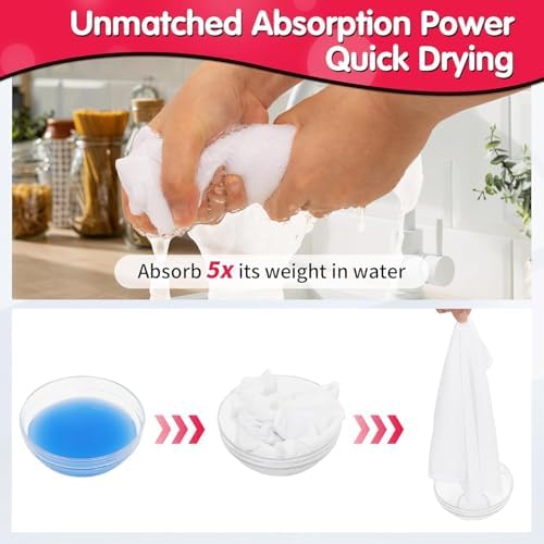 FIXSMITH White Microfiber Cleaning Cloth -Pack of 24, Highly Absorbent Cleaning Rags, 16"X12" All Purpose Cleaning Towels for Housekeeping, Kitchen, Car, Lint Free and Reusable Microfiber Towels - Image 3