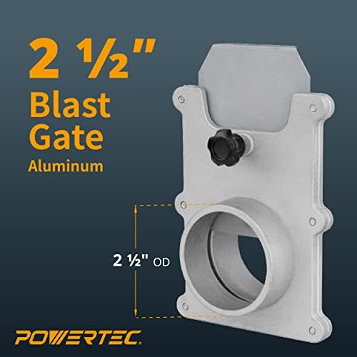 POWERTEC 70134V 2-1/2-Inch Blast Gate for Dust Collector, Dust Collection Fittings, 1 PK - Image 2