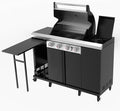 Flintex 4-Burner Gas Grill & Griddle with Side Burner, 602sq.in Dual Fuel by FlintexGrills