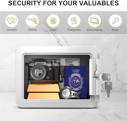 Marcree 0.23 Cubic Safe Box for Kids, Steel Security Safe with Key Lock - Image 5
