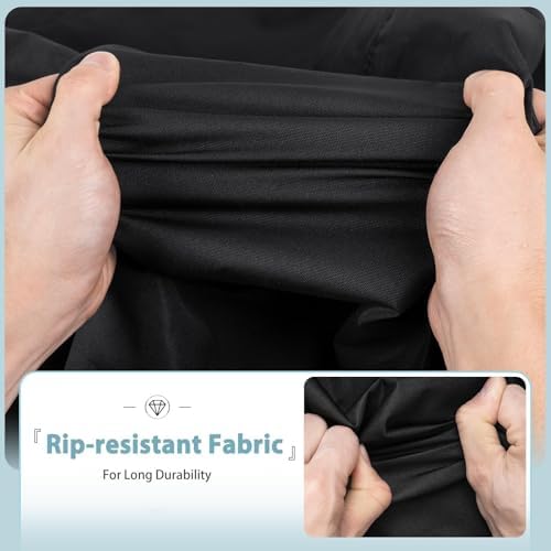 SHINESTAR Griddle Cover for Blackstone 28in Rangetop & 36in Airfryer Combo Griddle, Heavy Duty Waterproof 600D Polyester Fabric Cover with Large Air Vent and Fastening Strap, Black - Image 5
