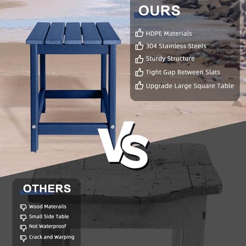 GARDENSTAR Outdoor Side Tables Adirondack, HDPE Small Table for Patio,Outside End Table for Porch, Deck, Pool, Weather Resistant/Easy Maintenance - Image 5