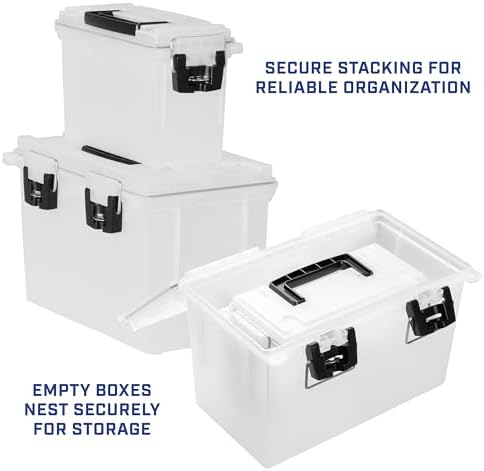Sheffield Ammo Box Made in USA, Stackable Lockable Ammo Storage Box, Frost - Image 7