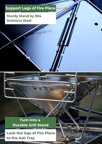 CAMPINGMOON Portable Charcoal Grill Fire Pit Stainless Steel X-MINI-PRO - Image 5
