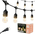 Brightech Ambience Pro LED String Lights - 24 Ft Commercial Grade Patio Lighting Outdoor Waterproof - 7 Heavy Duty Porch Lights for Outside, Christmas, Backyard - 1W Vintage Edison Bulbs, Dimmable by Brightech