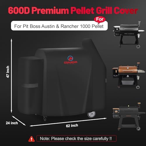 Comnova Grill Cover for Pit Boss Austin XL - 600D Wood Pellet Smoker Cover for Pitboss 1000 Series, Premium Pellet Cover for Pit Boss Austin XL 1000, Rancher XL 1000, 1100 Pro, 1150, and Z Grill 1000 - Image 2