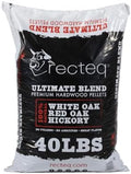 recteq Ultimate Premium Hardwood Grilling Cooking Pellet Barbecue BBQ Grill Smoker Blend with Red Oak, White Oak, Hickory Wood Pellets for Smokers, 40 Pound Bag by recteq